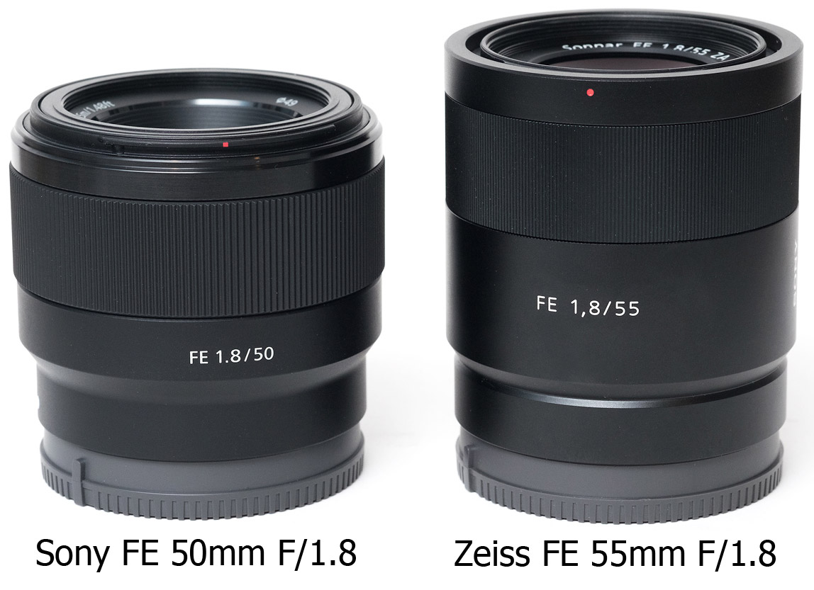 Sony FE 50mm Zeiss 55mm cyfrovychok